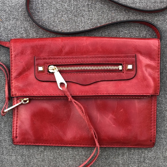 REBECCA MINKOFF Distressed Leather Crossbody Bag - Picture 2 of 14